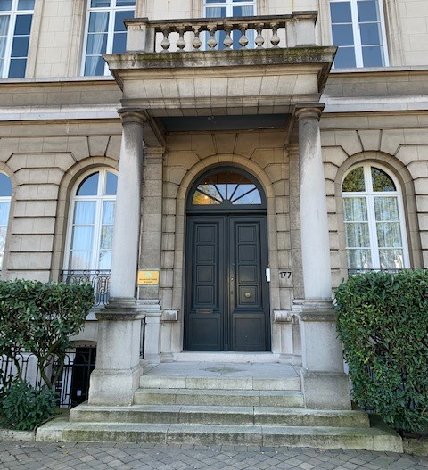The front door of the Montessori House Brussels.